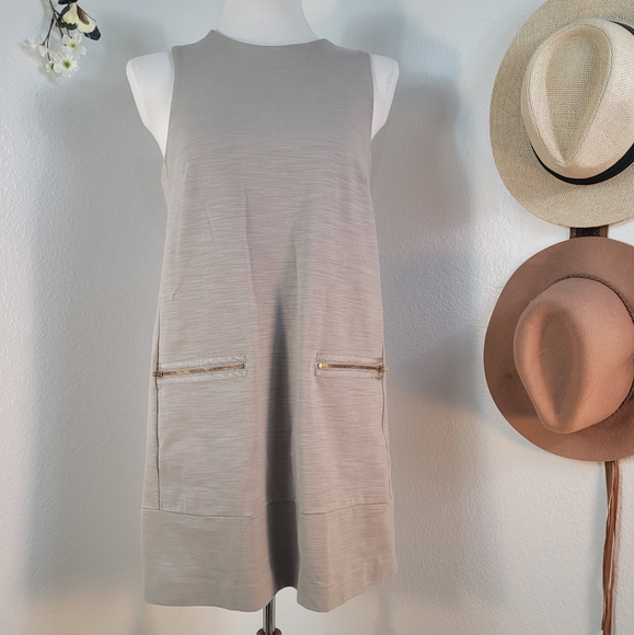 MADEWELL SLEEVELESS ZIP POCKET SHIFT Red BROWN DRESS WOMEN'S SIZE MEDIUM - Picture 5 of 16